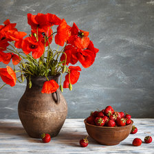 Схема вышивки «маки»