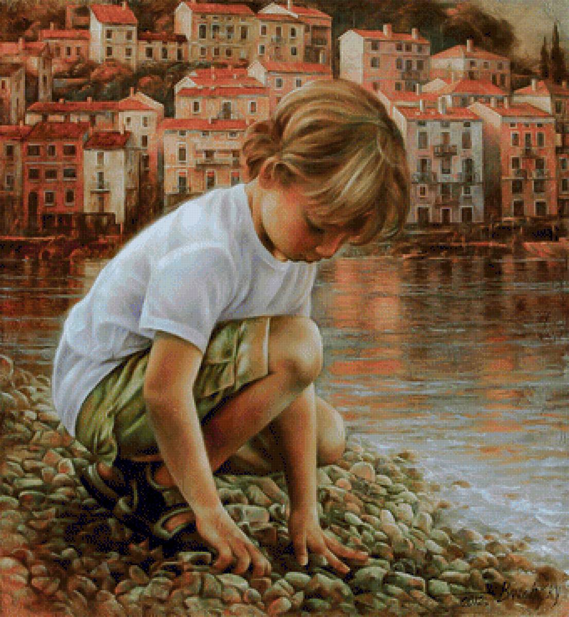 Evening on the Adriatik Sea. - arthur braginsky painter.scenarys.children. - предпросмотр