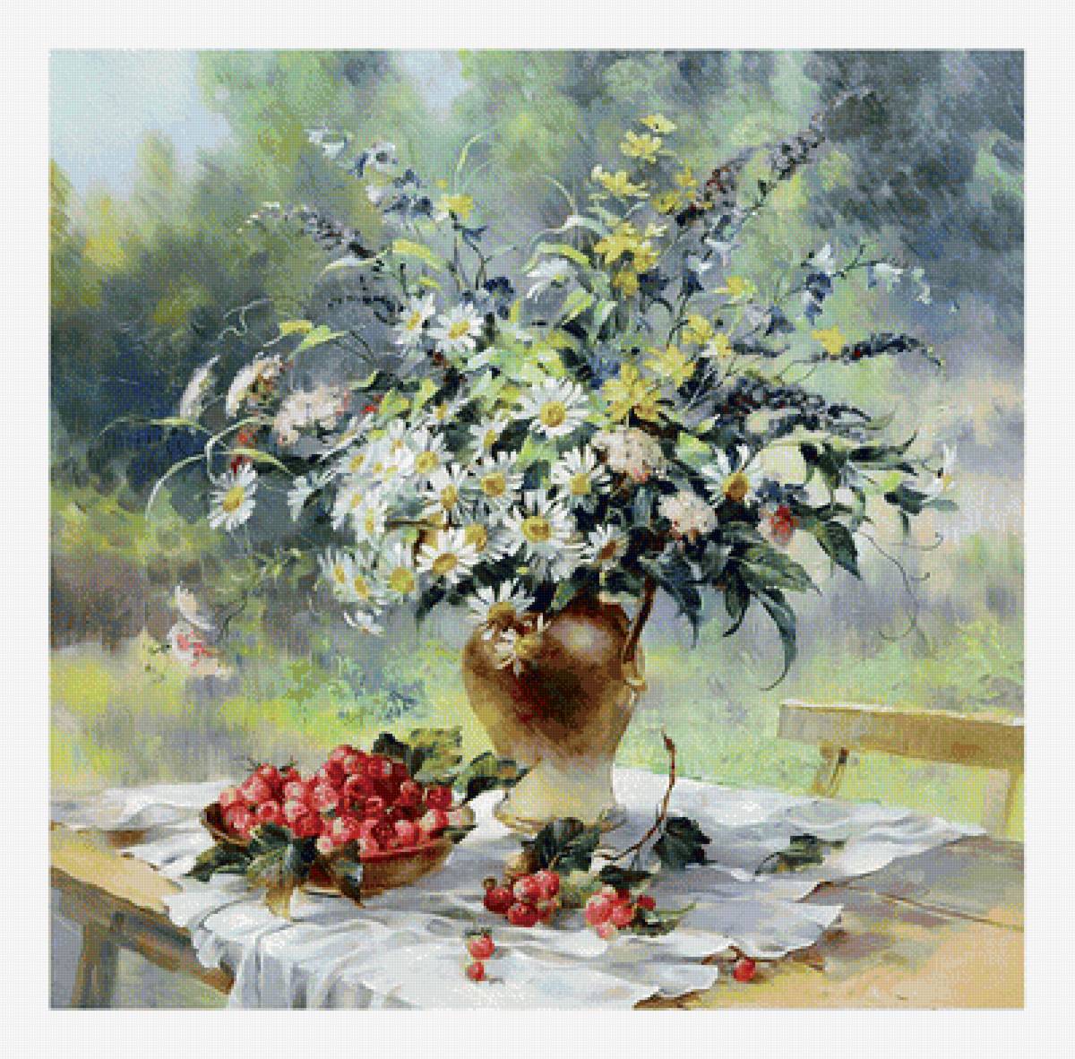 Букет ромашек - лето, букет, ромашки - предпросмотр