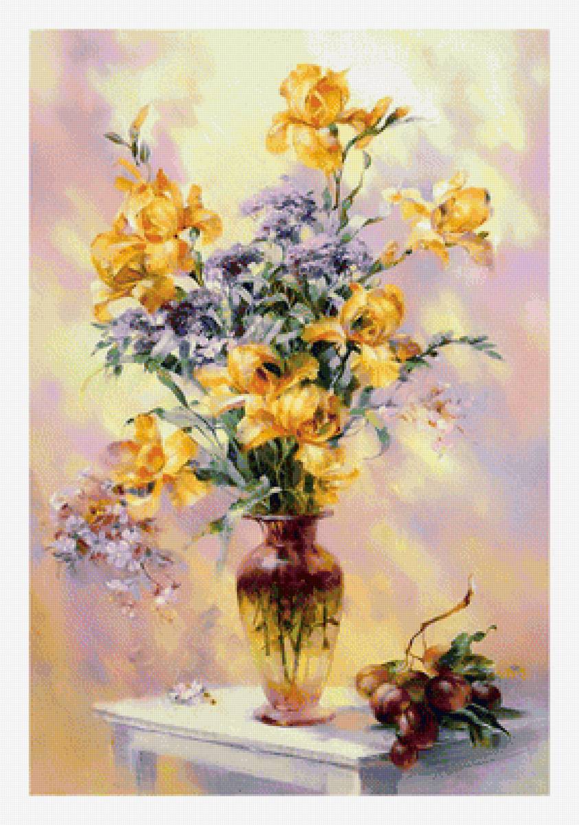 Букет. - живопись, букет, цветы - предпросмотр