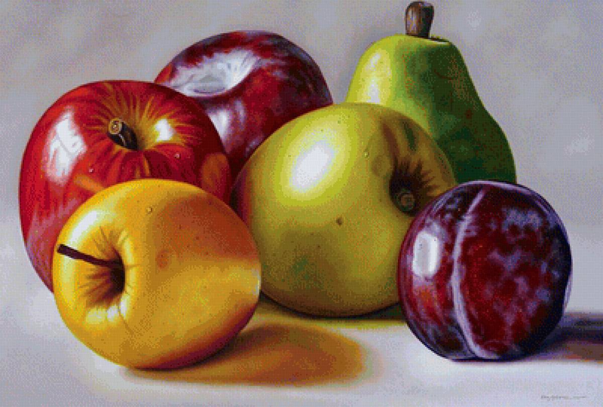 Чудесные фрукты - груши, яблоки, слива - предпросмотр