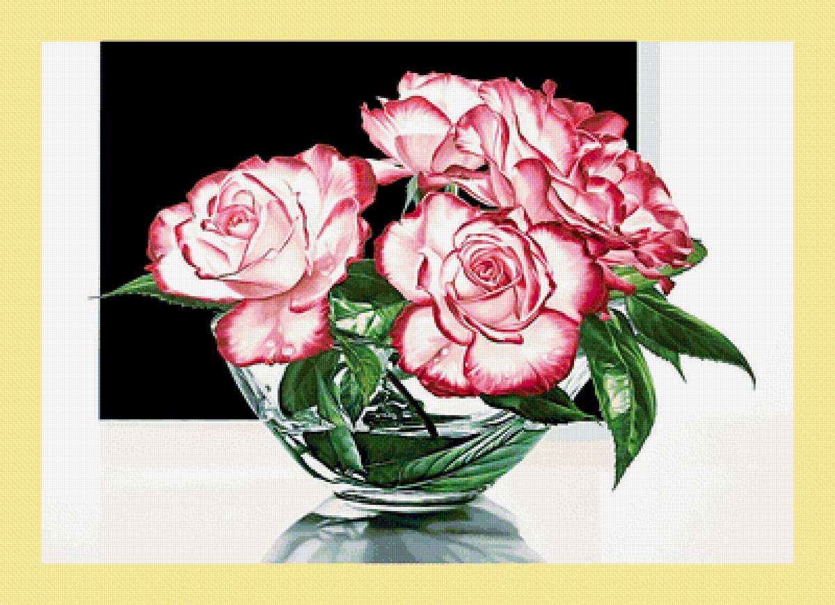 Серия "Розы". - букет, флора, розы, цветы - предпросмотр