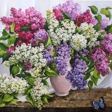 Схема вышивки «Сирень»