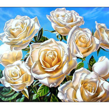 Оригинал схемы вышивки «Белые розы.» (№2038493)