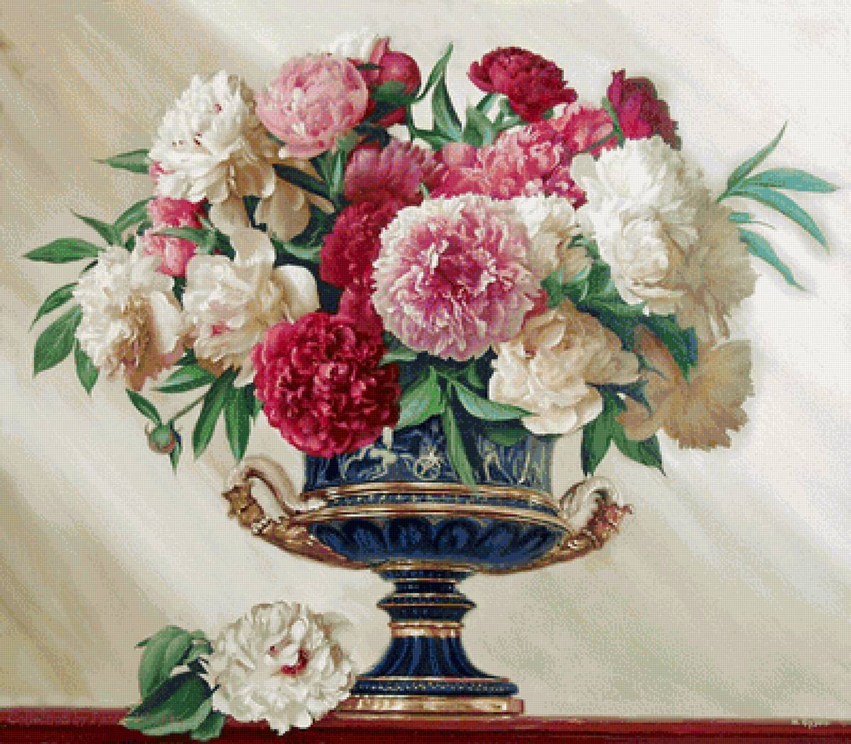 Натюрморт - цветы, пионы - предпросмотр