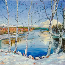 Схема вышивки «Birches.»