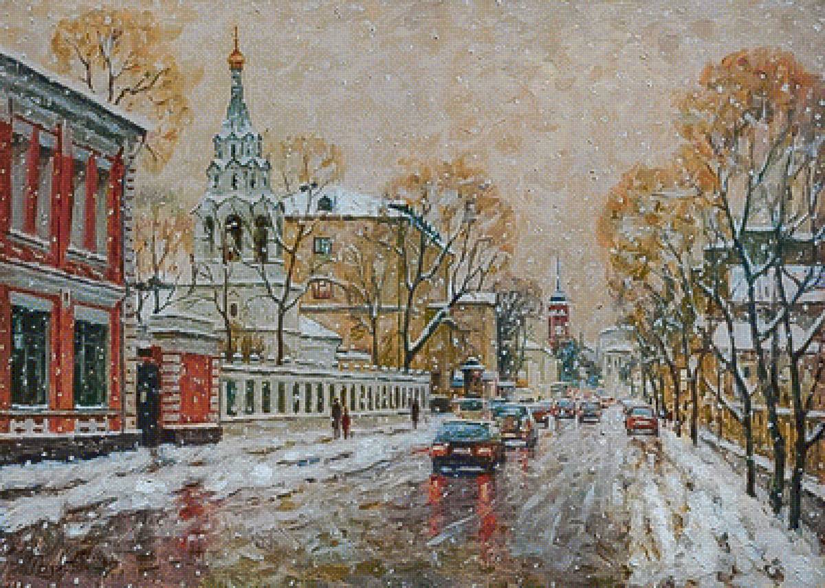 Moscow Sketches. - razzhivin igor painter.snowscapes.people. - предпросмотр