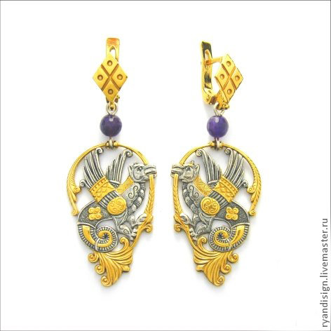 Серьги аутентичные - аксессуар, серьги, аутентиные, женские - оригинал