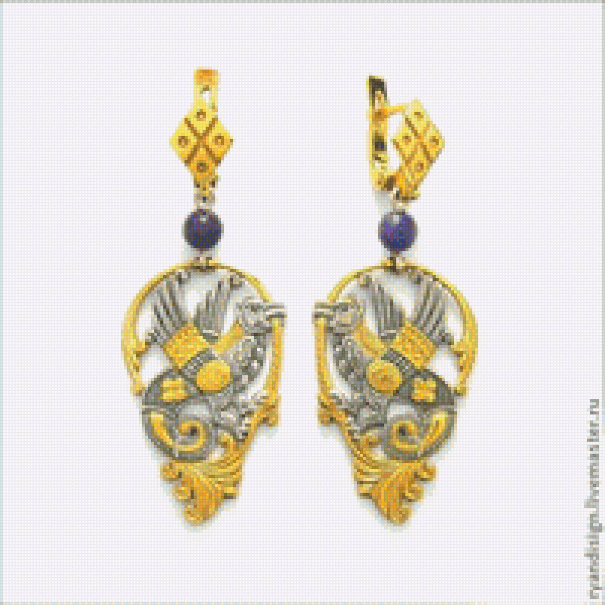 Серьги аутентичные - аутентиные, аксессуар, серьги, женские - предпросмотр