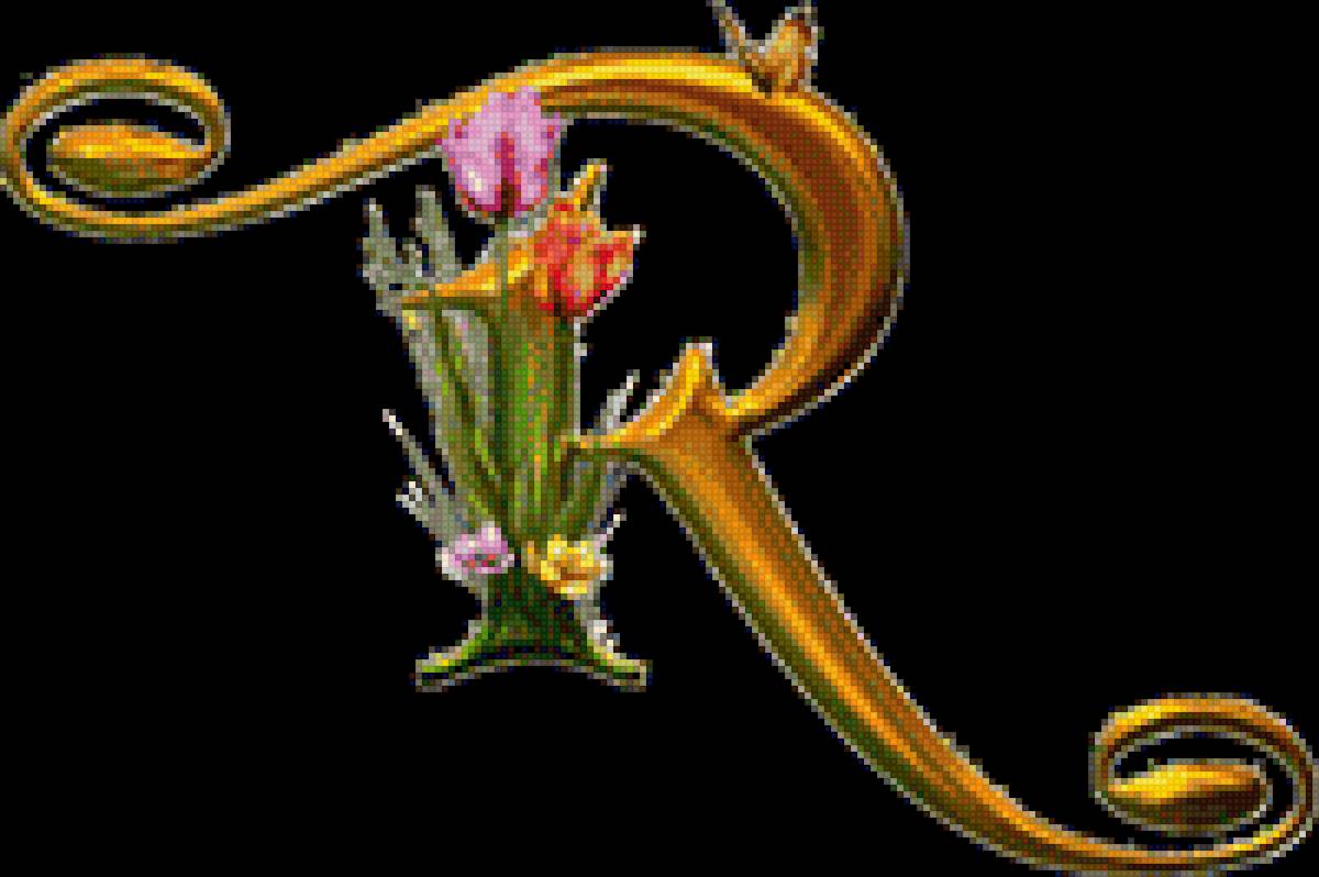 Алфавит с цветами - английский, цветы, алфавит, абетка - предпросмотр