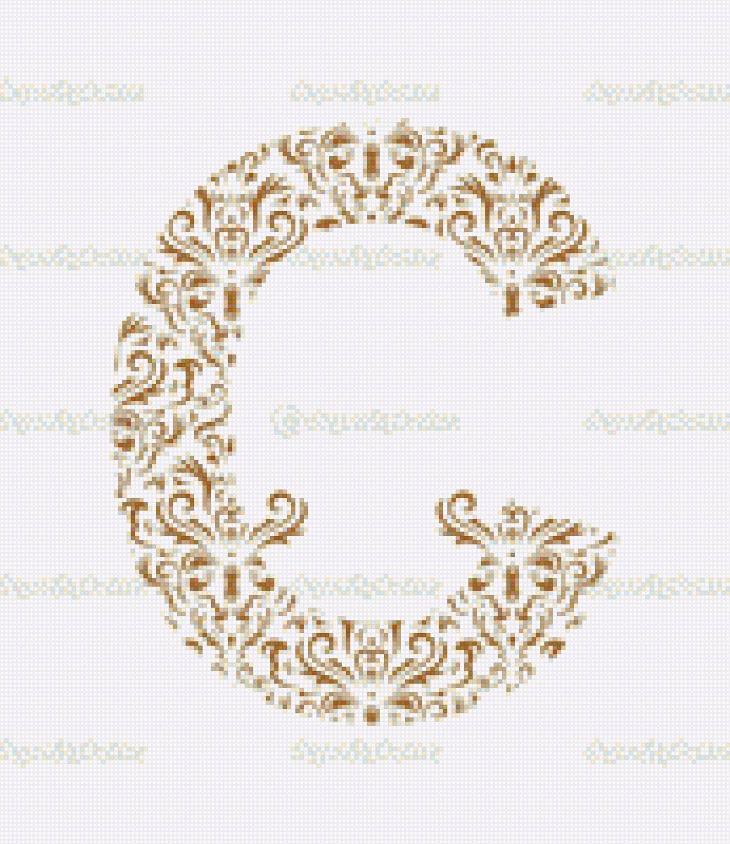 Буква С орнамент - с, орнамент, буква, оформление - предпросмотр