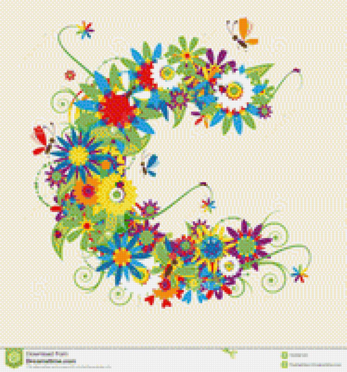 Алфавит с цветами - абетка, алфавит, цветы - предпросмотр