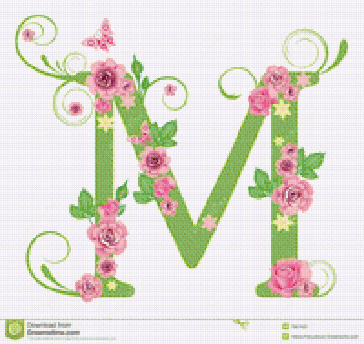 Алфавит с цветами - цветы, абетка, алфавит - предпросмотр