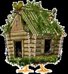 Избушка на курьих ножках - на курьих ножках, дом бабыяги, мультяшки, хатка, сказки, избушка - оригинал