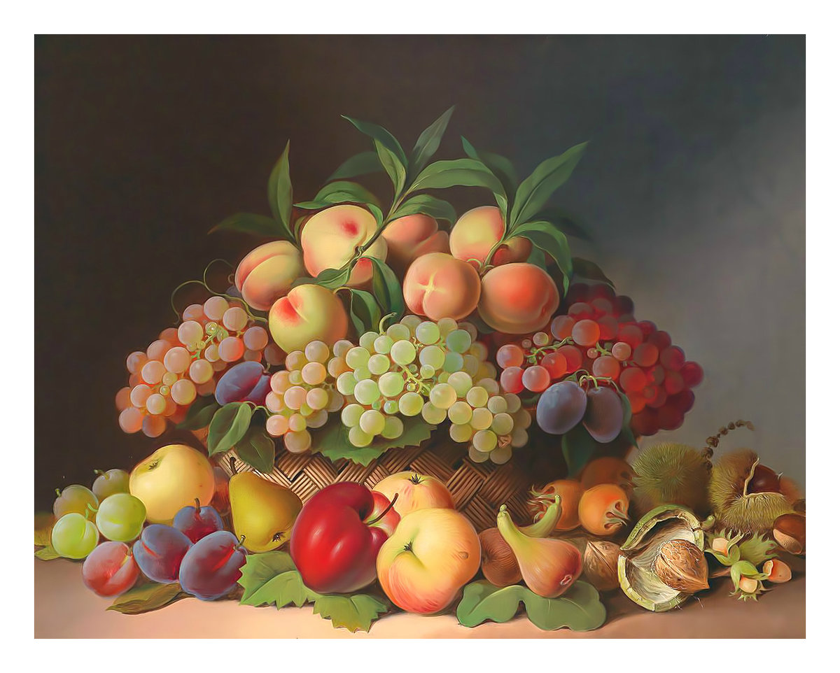 Натюрморт. - фрукты, живопись, ягоды, натюрморт - оригинал