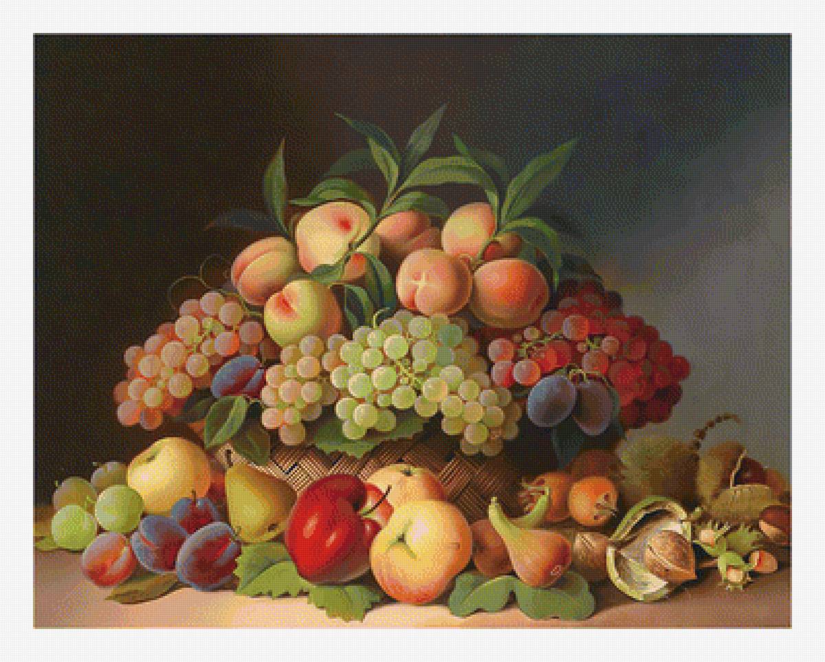 Натюрморт. - фрукты, ягоды, натюрморт, живопись - предпросмотр