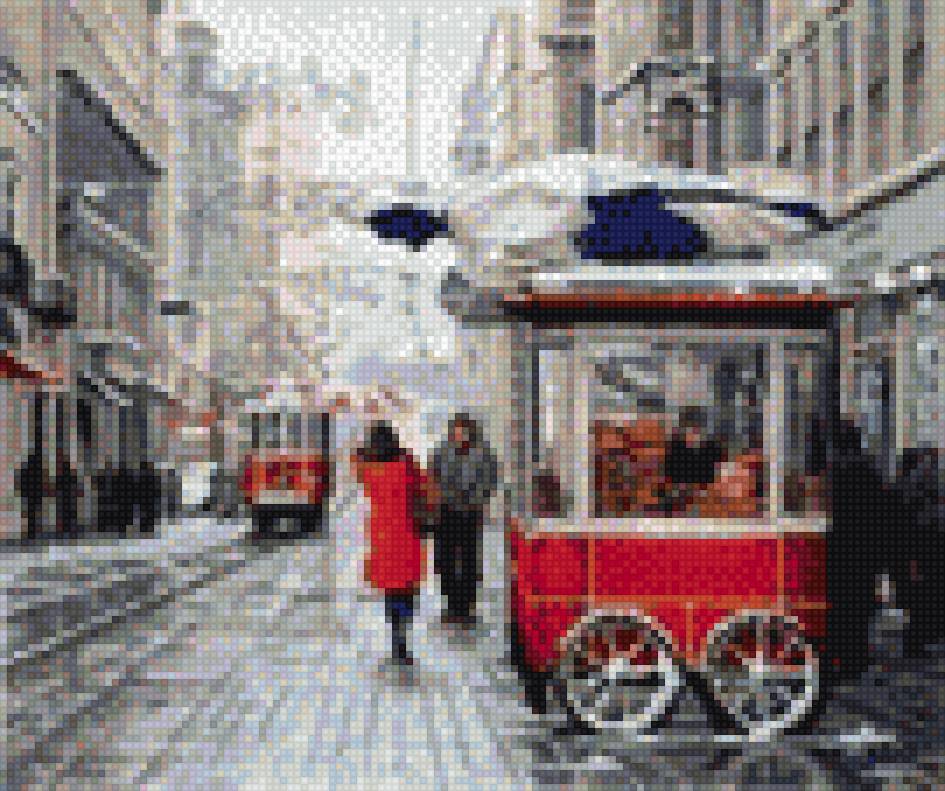 зима в городе - город, зима. пейзаж - предпросмотр