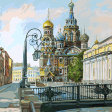 Схема вышивки «храм Воскресения Христова»