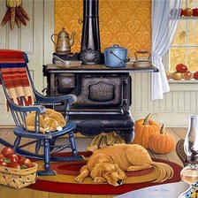 ВОЗЛЕ ПЕЧКИ.ДЖУДИ ГИБСОН