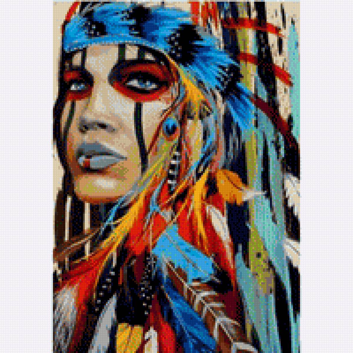 Идеанка - лицо, люди, индеанка, америка, образы, история - предпросмотр