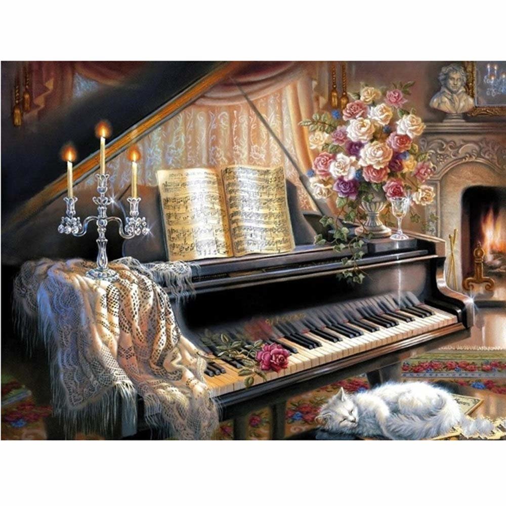 Рояль вечером - рояль, инструмент, музыка, романтика, настроение, вечер, музыкальный - оригинал