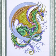 Оригинал схемы вышивки «Радужный дракон» (№2041903)