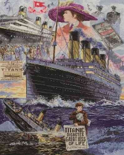 Корабль Титаник - корабль, картина, океан, пассажиры, катастрофа, титаник - оригинал