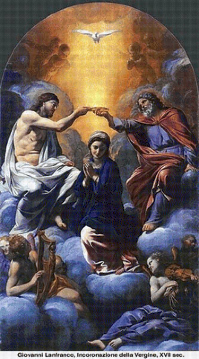 ДЖОВАННИ ЛАНФРАНКО.КОРОНАЦИЯ ДЕВСТВЕННИЦЫ - религия, картины - предпросмотр