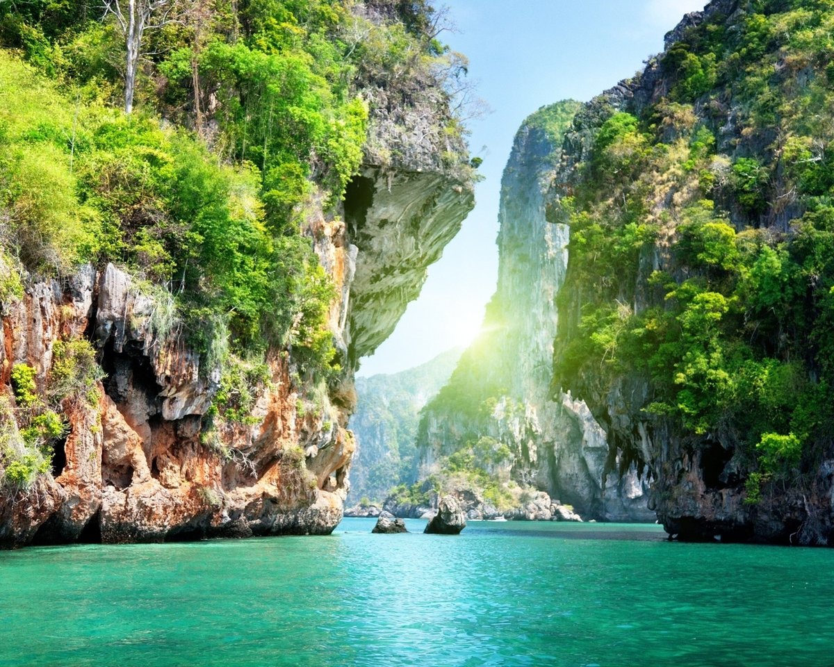 Морской пейзаж - море, природа, горы, пейзаж - оригинал