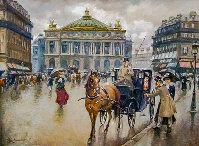 Rainy Weather in Paris. - vladimir pervuninskiy painter.scenarys.people.animals. - оригинал