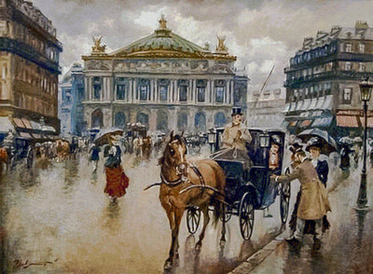Rainy Weather in Paris. - vladimir pervuninskiy painter.scenarys.people.animals. - предпросмотр