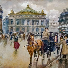 Схема вышивки «Rainy Weather in Paris.»