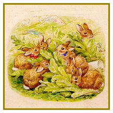 Схема вышивки «Кролики»