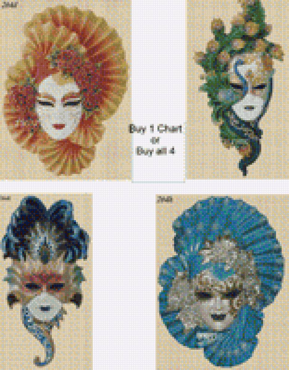 Маски квартет - маскарад, картинки, квартет масок, маски - предпросмотр