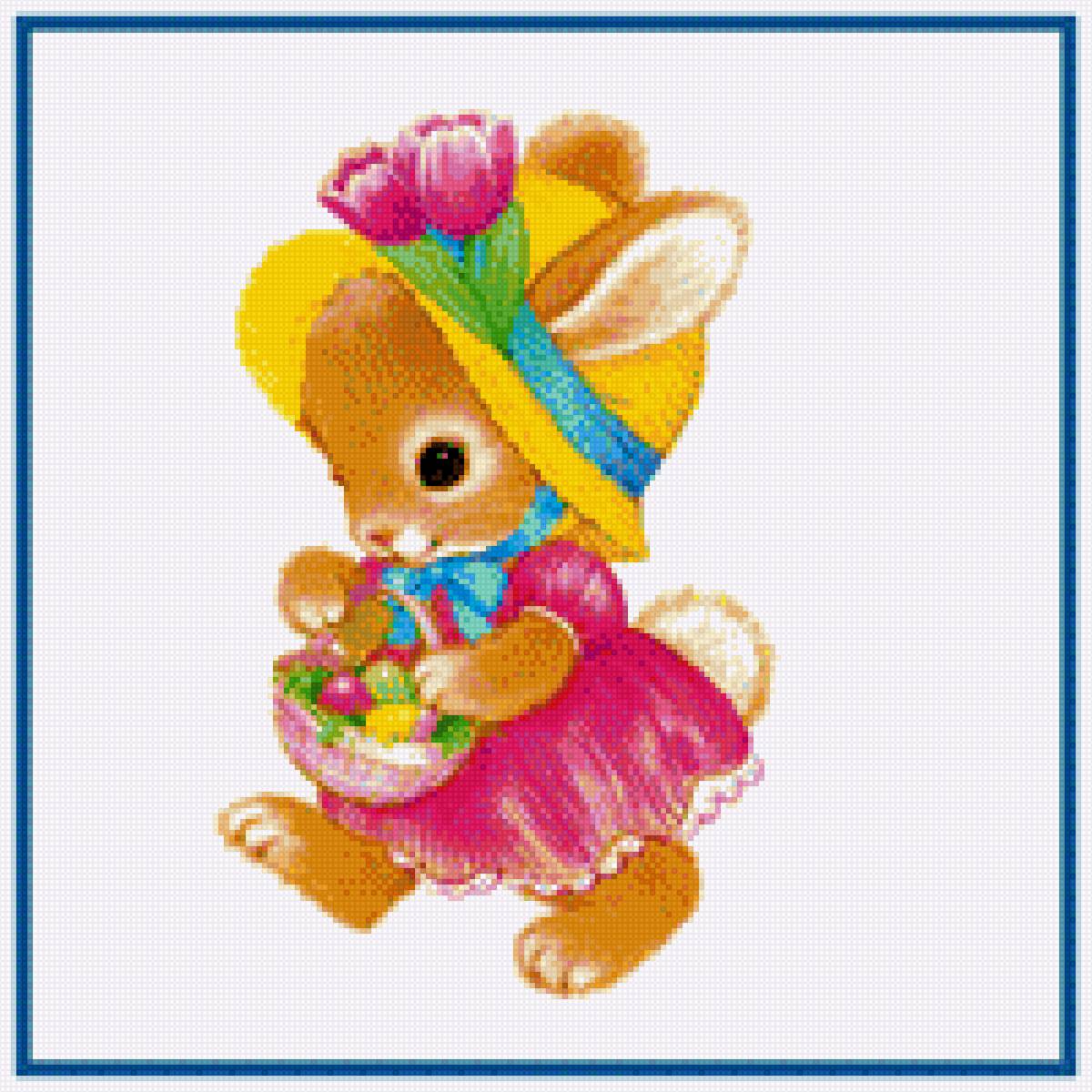 Пасхальный кролик - пасхальный кролик, детское, кролик, пасха, картинка - предпросмотр