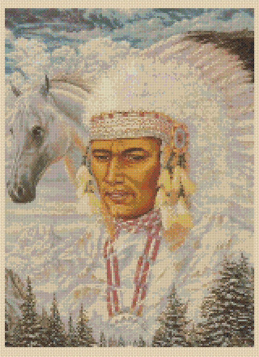 Индеанец - америка, народ, картина, история, индеанцы - оригинал