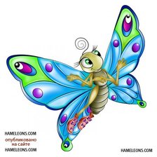 Оригинал схемы вышивки «Бабочка, светлячек» (№2042758)