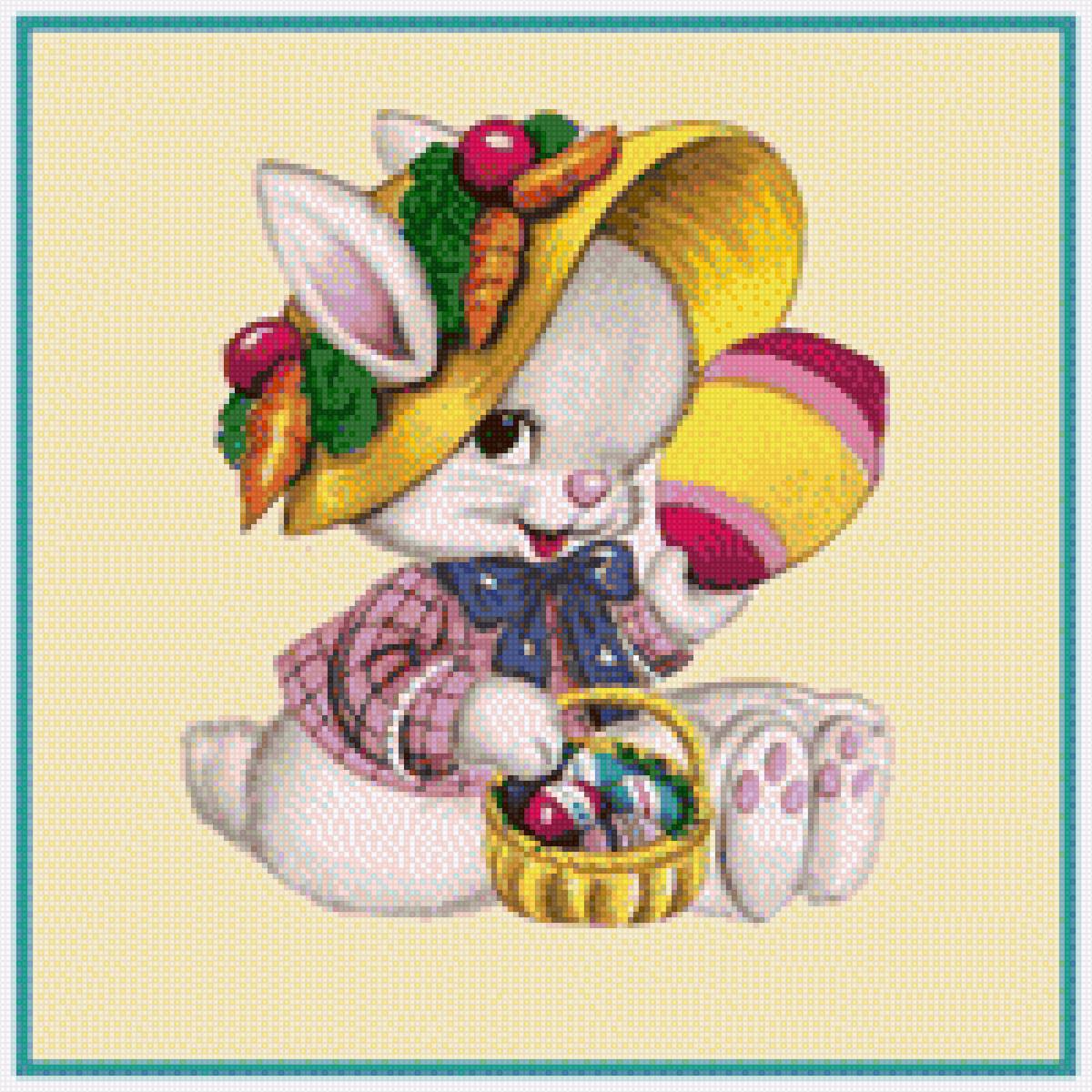 Пасхальный кролик - пасха, кролик, яйцо - предпросмотр