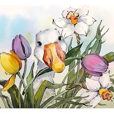 Схема вышивки «весенняя акварель»