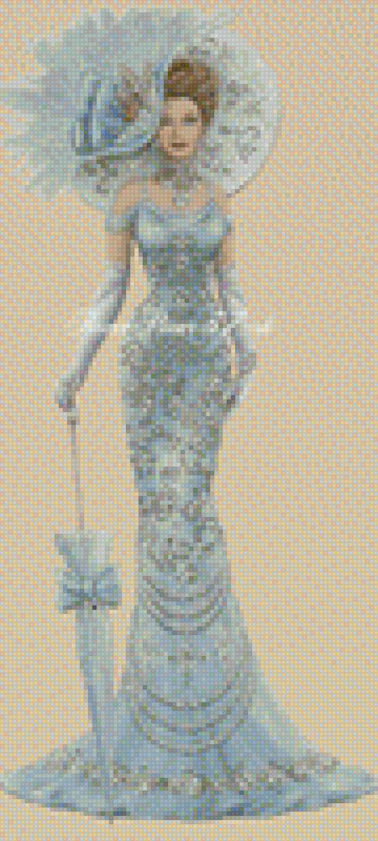 Леди - картина, женщина, образ, девушка, открытка, леди, ретро - предпросмотр