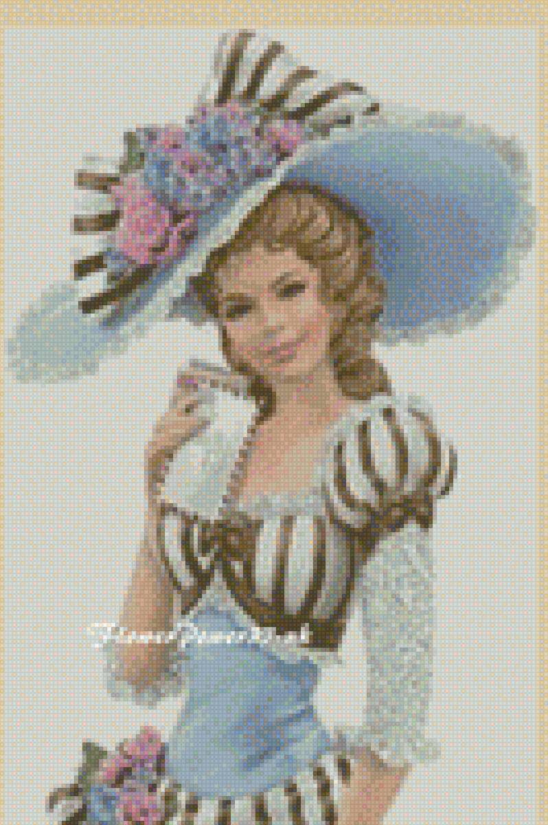 Леди - ретро, женщина, леди, девушка, картина, образ, открытка - предпросмотр