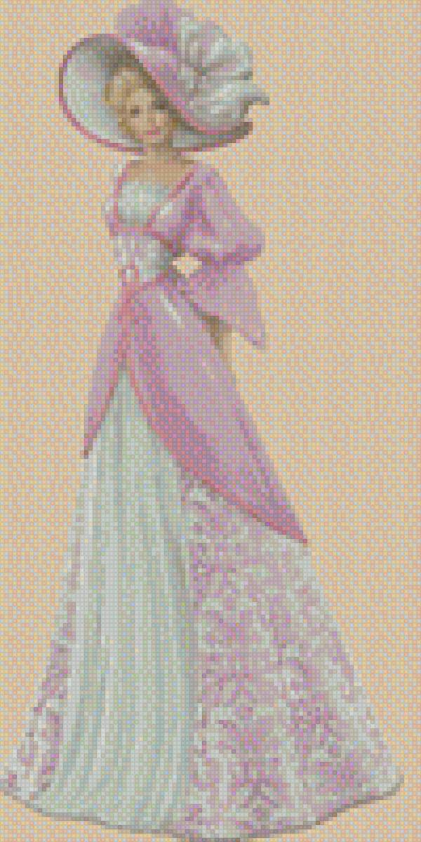 Леди - леди, девушка, картина, ретро, женщина, открытка, образ - предпросмотр