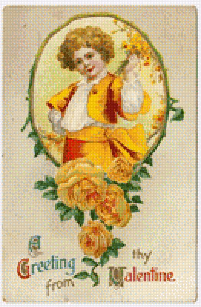 Валентинка - валентинов день, ангелы, сердца, день влюбленных, любовь, поздра - предпросмотр