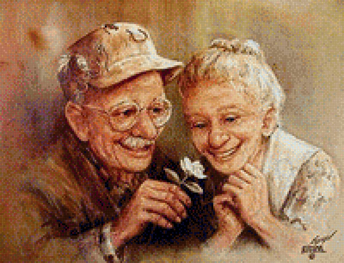 Весенний цветочек - радость. цветок, картина, старость, старики, бабушки и дедушки - предпросмотр