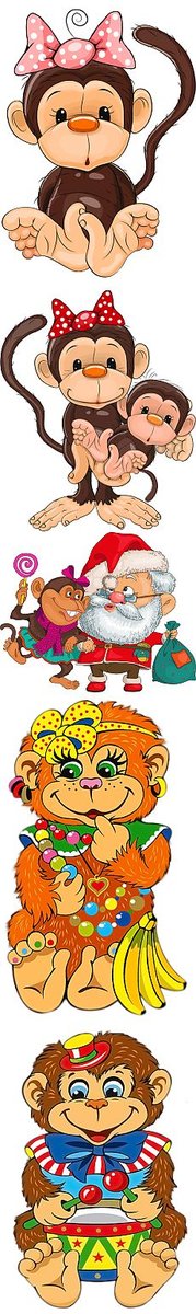 Обезьянки закладка - линейка, обезьянка, животное, картинка, закладка - оригинал