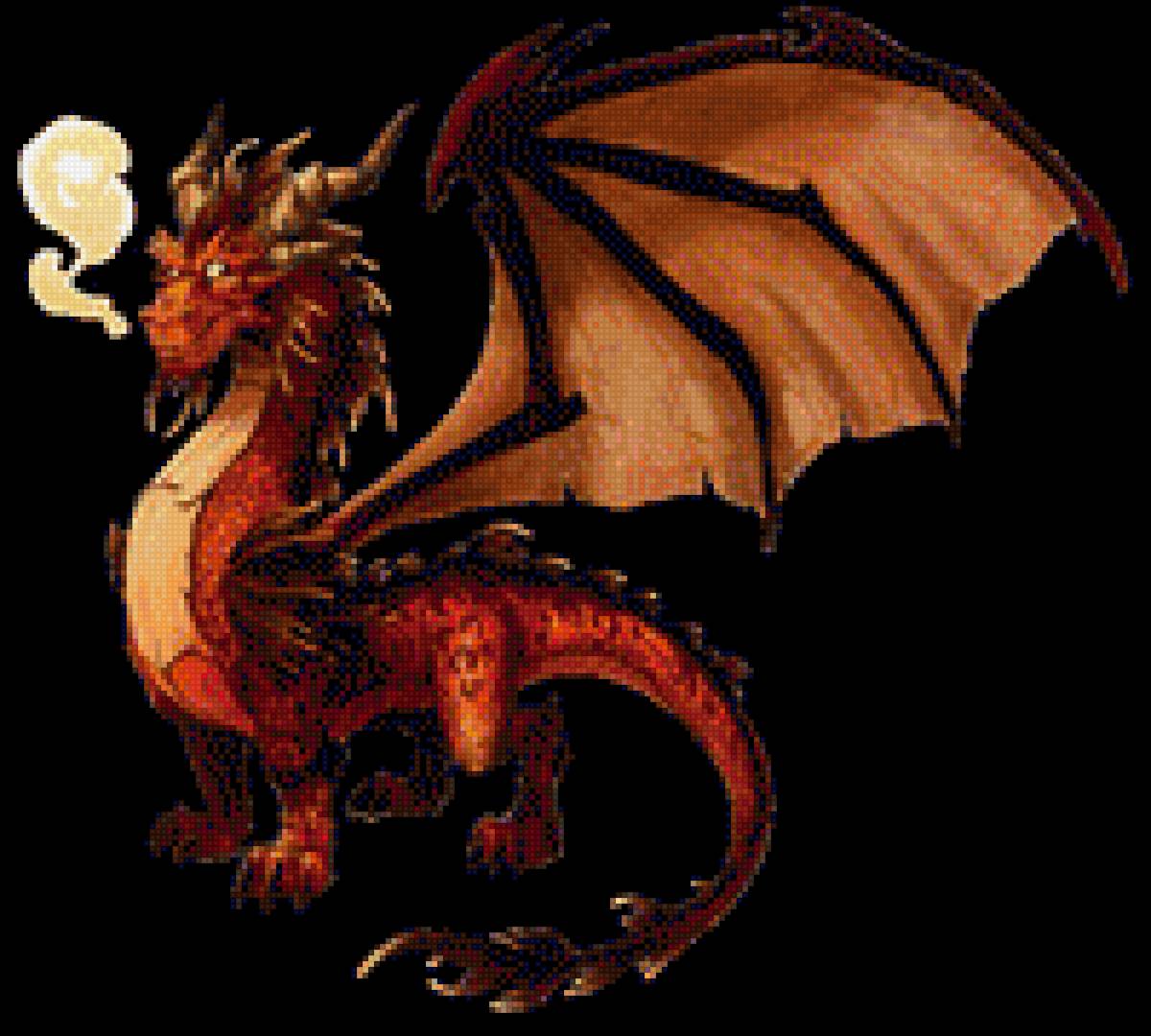 Дракон коричневый - картина, сказка, дракон, фантастика, коричневый - предпросмотр