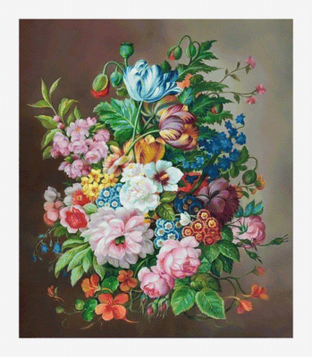 Букет. - живопись, цветы, букет - предпросмотр