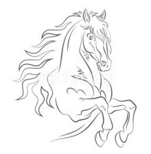 Оригинал схемы вышивки «Конь тень» (№2045066)