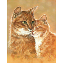 Схема вышивки «Рыжие котики.»