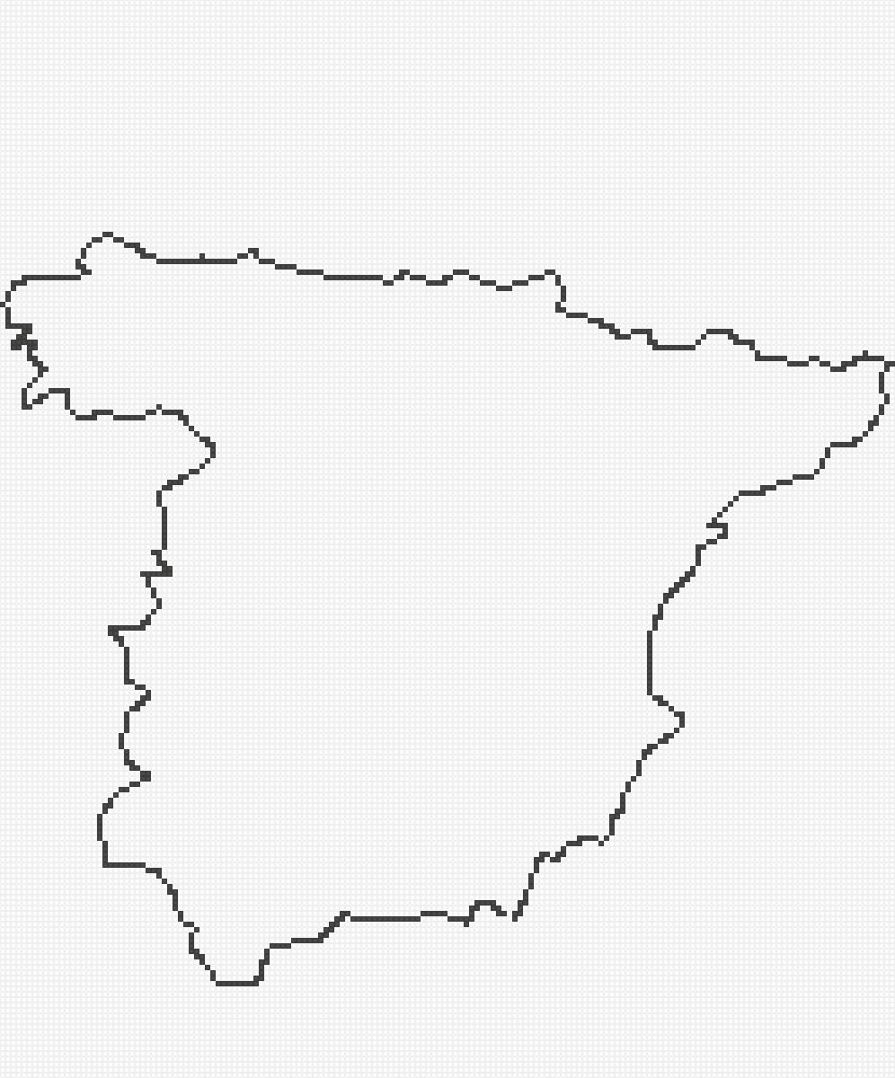 SPAIN MAP - siluetas - предпросмотр